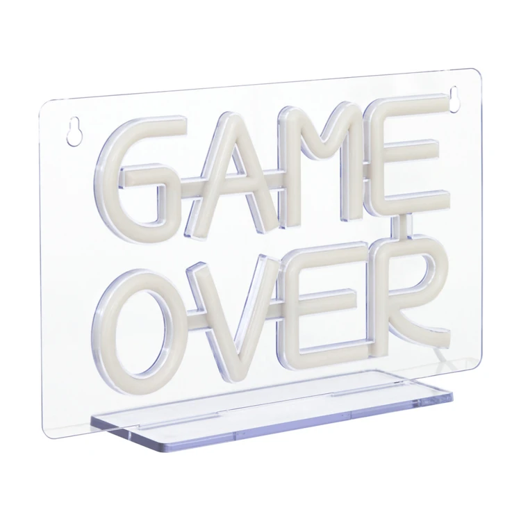 LED-neonbord ‘Game Over’ voor op tafel