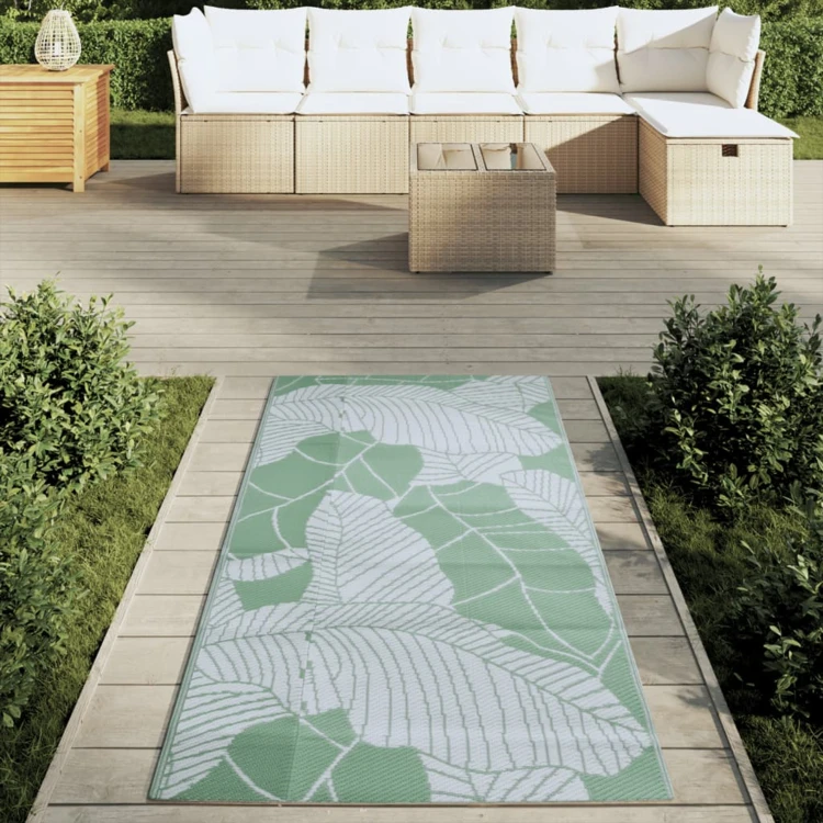 Tapis d’extérieur réversible motif feuillage
