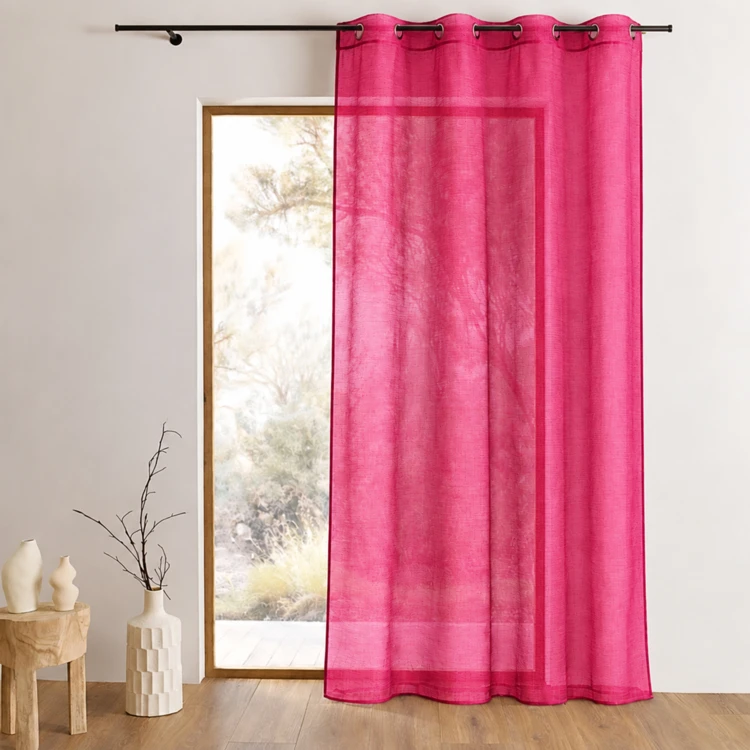 Voilage organza à fines rayures horizontales