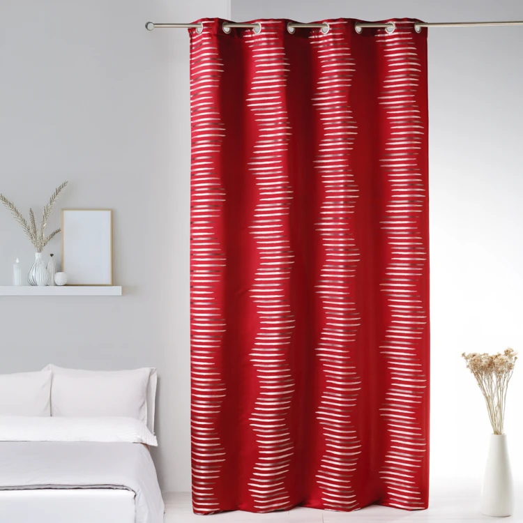 Rideau en jacquard à vagues fantaisies