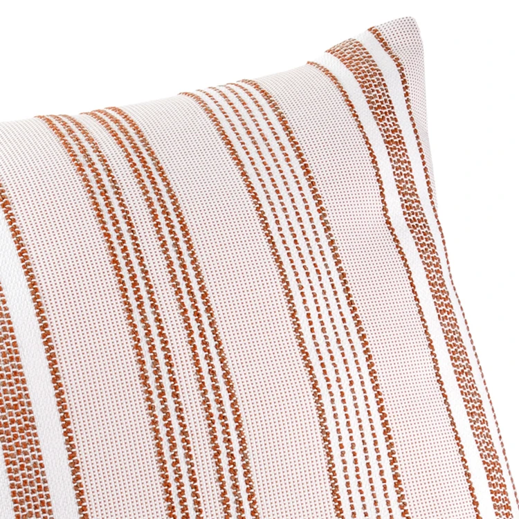 Coussin outdoor rayé déperlant