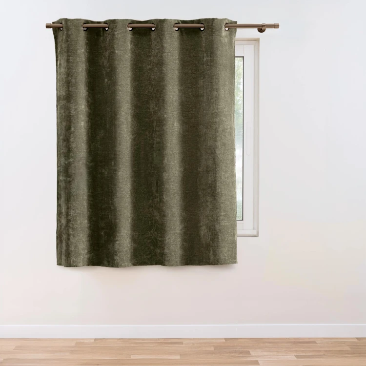 Rideau tamisant à œillets en velours chenille