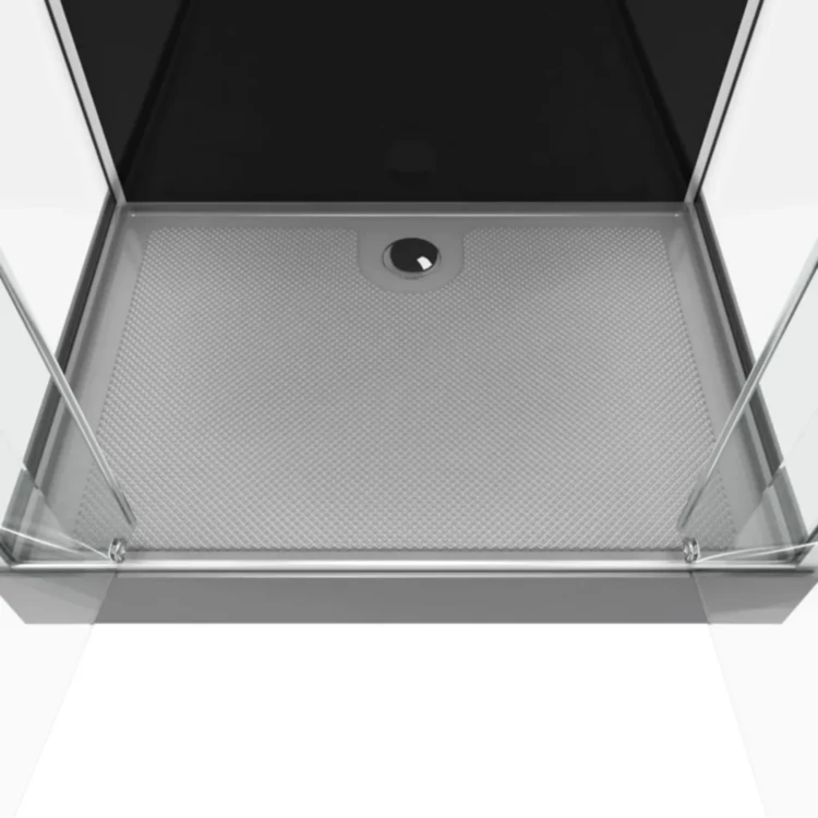 Cabine de douche avec portes sérigraphiées