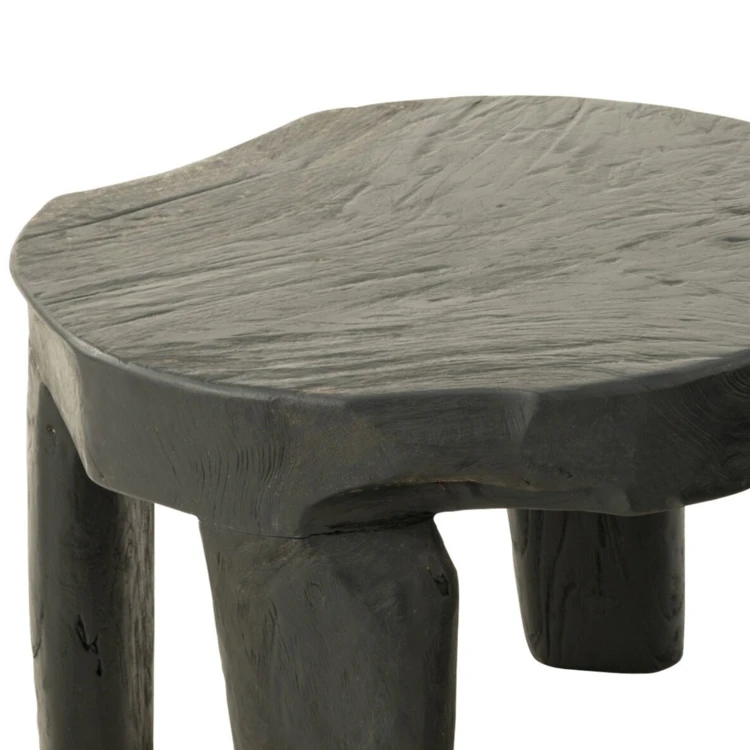 Set de 2 tables basses rondes en bois de teck