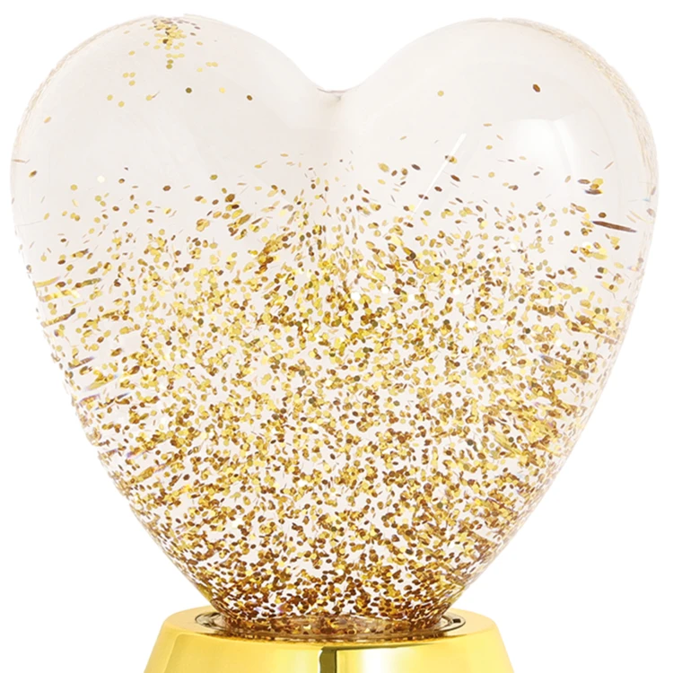 Lampe décorative cœur lumineuse à paillettes