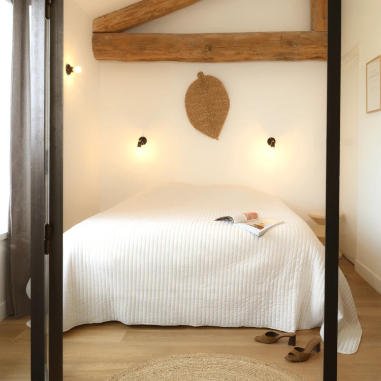 Jeté de lit matelassé en velours côtelé