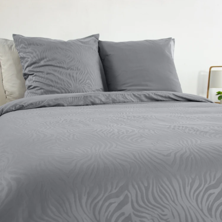 Parure de lit 3 pièces zèbre housse et taies