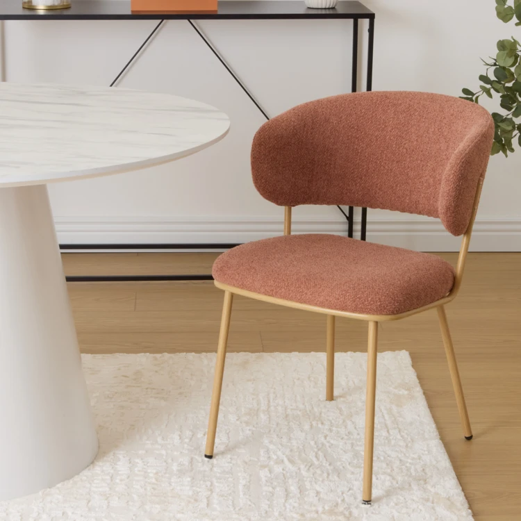 Sillón de comedor de chenilla