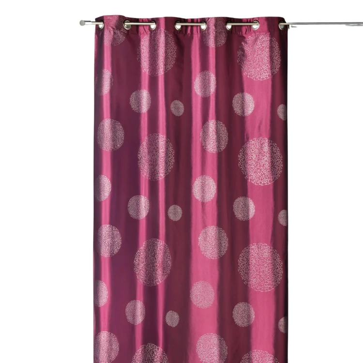 Rideau ameublement en Taffetas imprimé Argent
