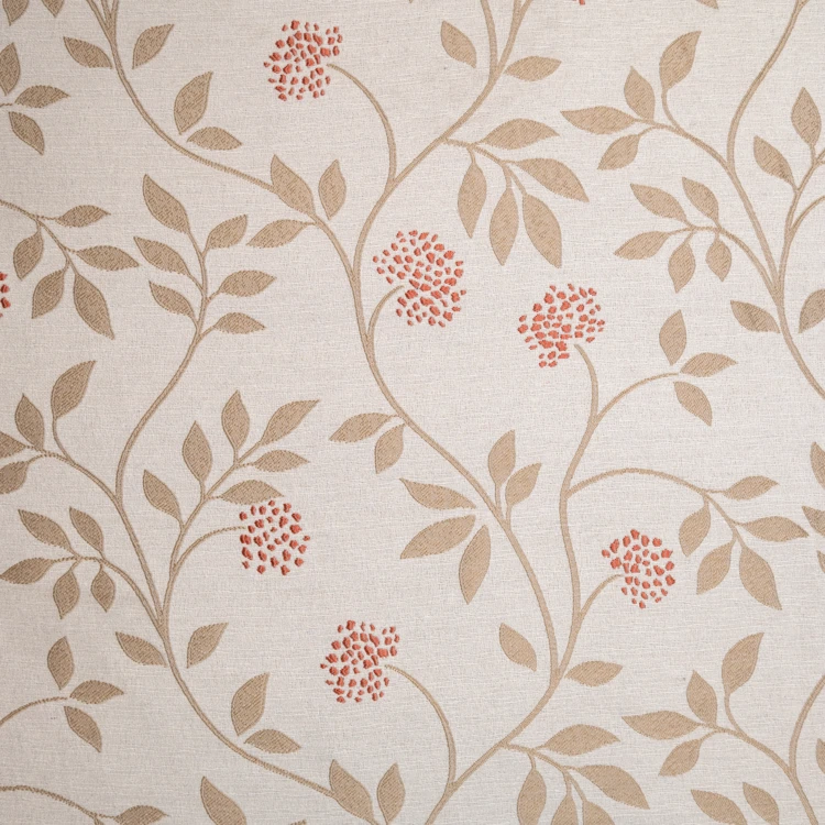 Rideau jacquard polycoton motifs végétaux