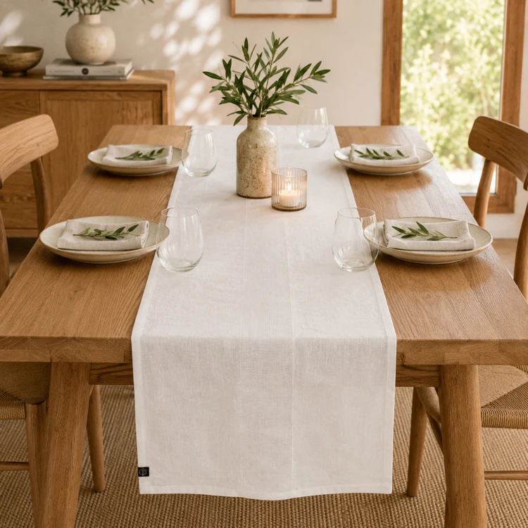 Chemin de table en lin HAOMY PISE