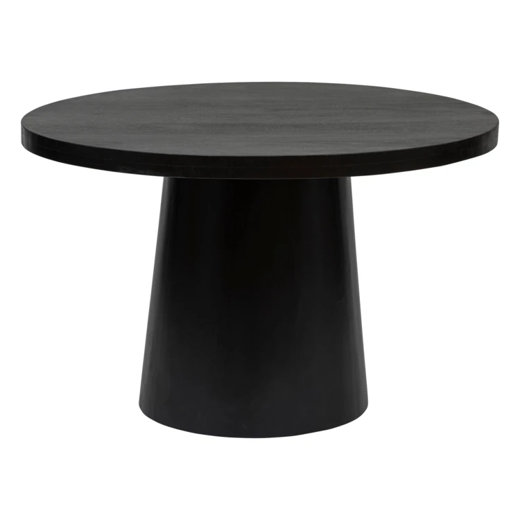 Mesa de comedor redonda de madera maciza de mango