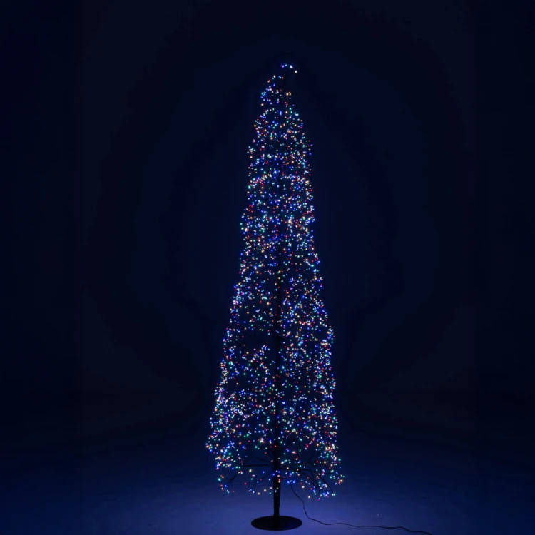 ARBRE LED LUMIÈRES MULTICOLORES FER NOIR EXTRA LARGE