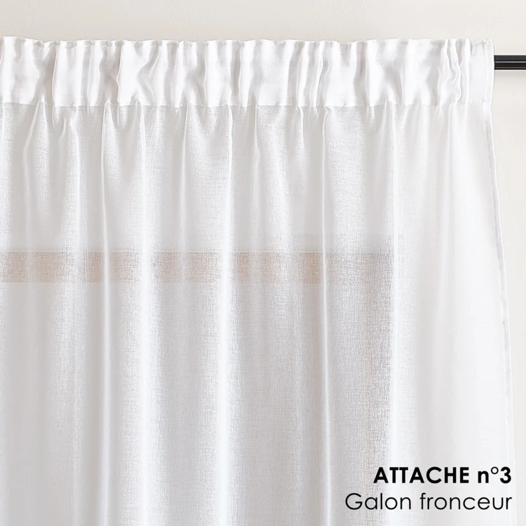 Voilage accroche 3-en-1 bicolore LUZ