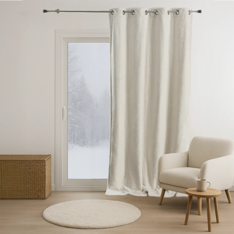 Dicker Vorhang in Polarfelloptik