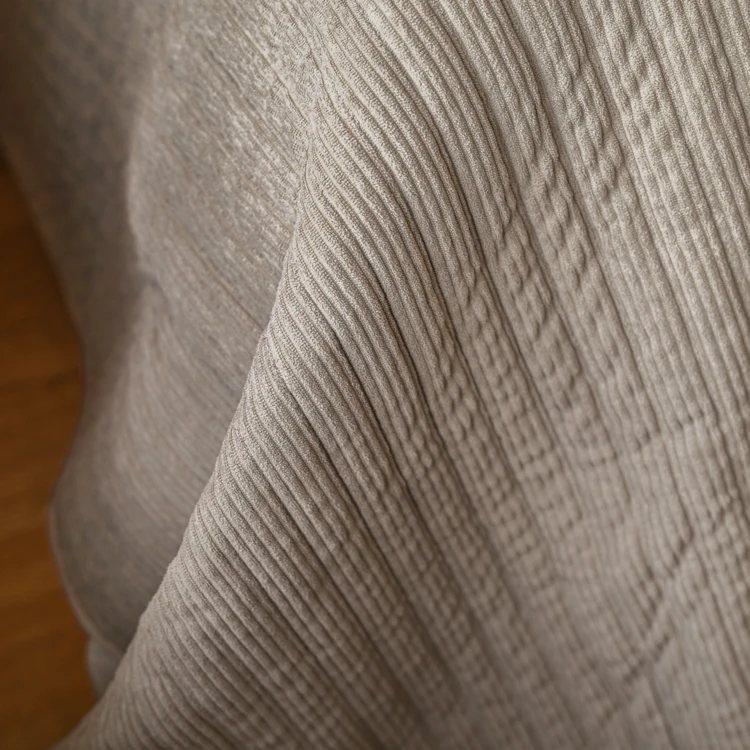 Jeté de lit matelassé en velours côtelé