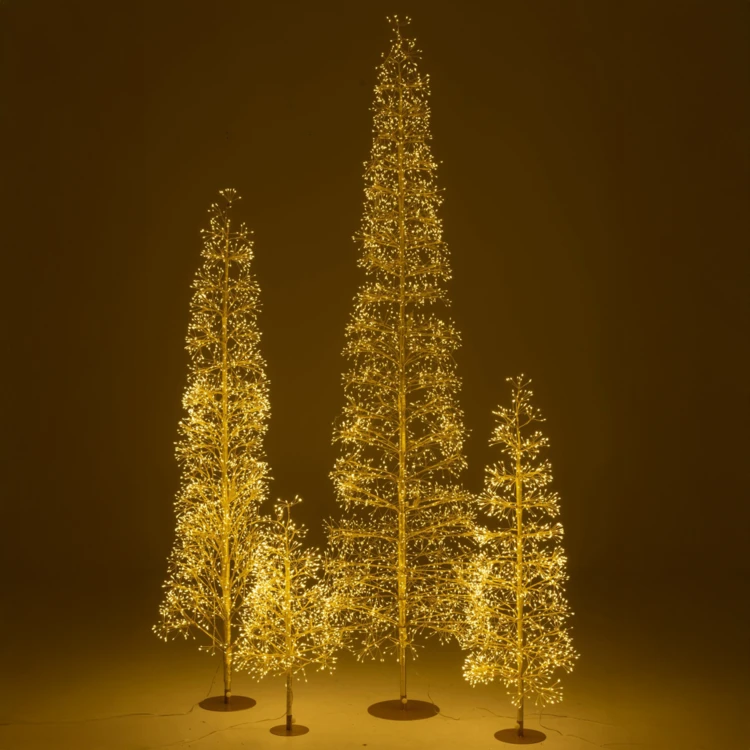 ARBRE LED LUMIÈRES BLANC CHAUD FER NOIR EXTRA LARGE