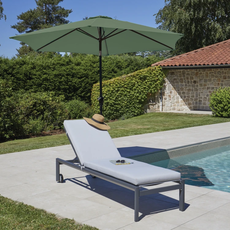 Parasol Centré et Inclinable Ø 3 m en Aluminium