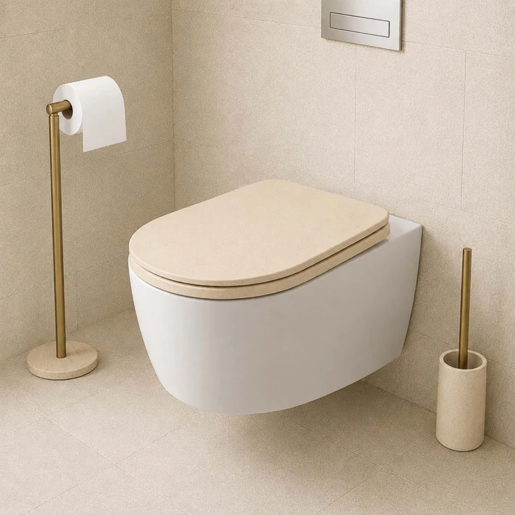 Porte-papier WC sur pied avec réserve intégrée