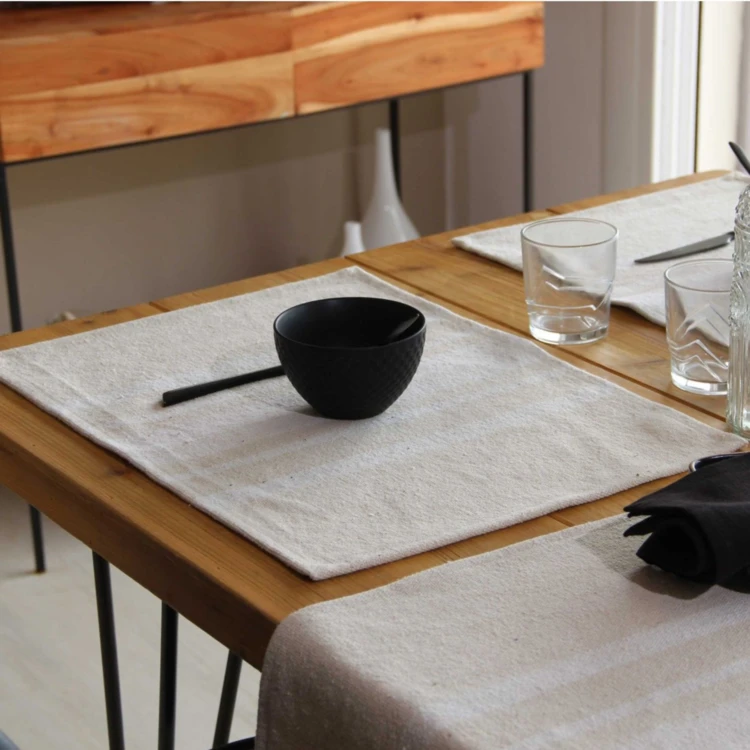 Lot de 4 Sets de table coton épais Rustique