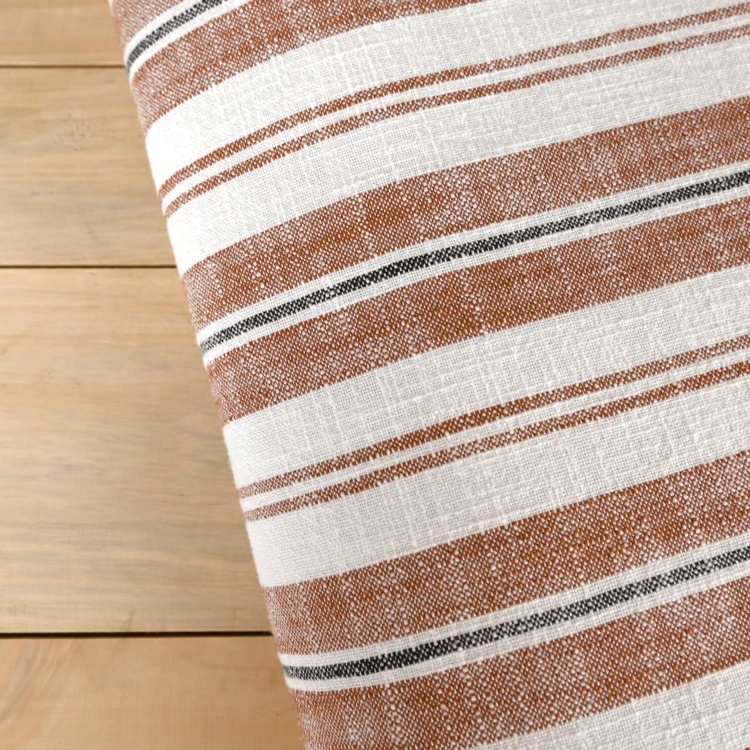 Colcha reversível em algodão flamejado com riscas grossas