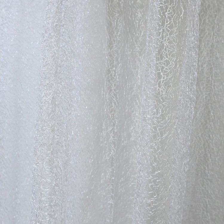 Voilage fantaisie effet toile d’araignée blanc