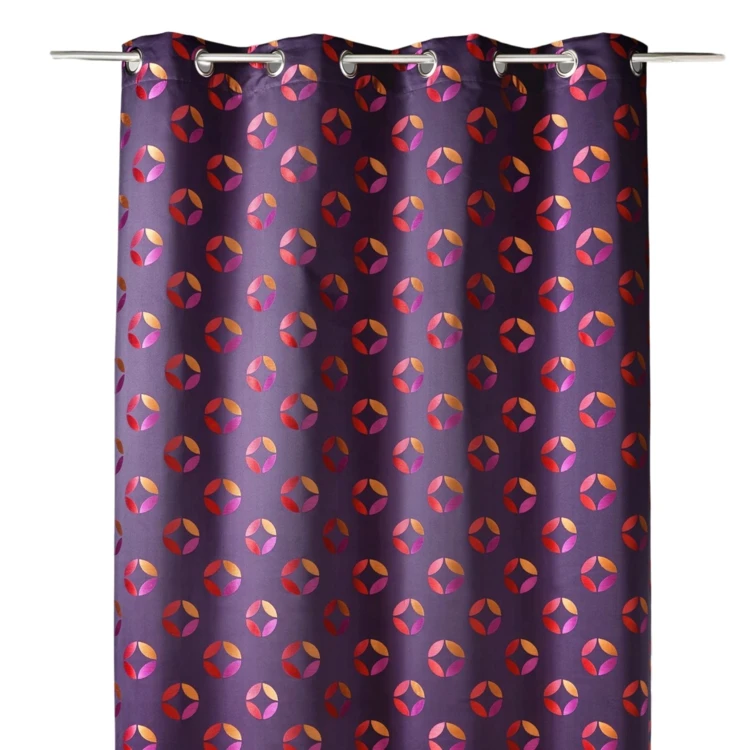 Rideau en jacquard à imprimés "rosace"