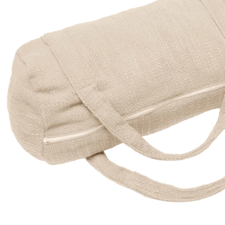 Borsa a sacchetto in cotone con chiusura a cerniera