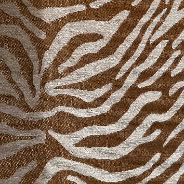 Tissu jacquard chenille motif zèbre