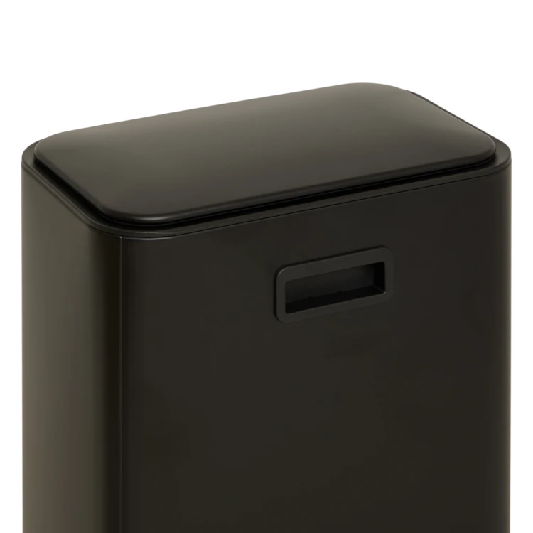 Poubelle à pédale rectangulaire en métal avec filtre anti-odeurs 30 L