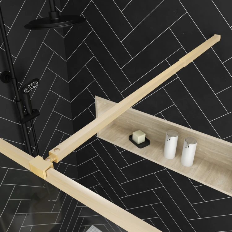 Paroi de douche à l’italienne avec volet pivotant en verre trempé 5 mm