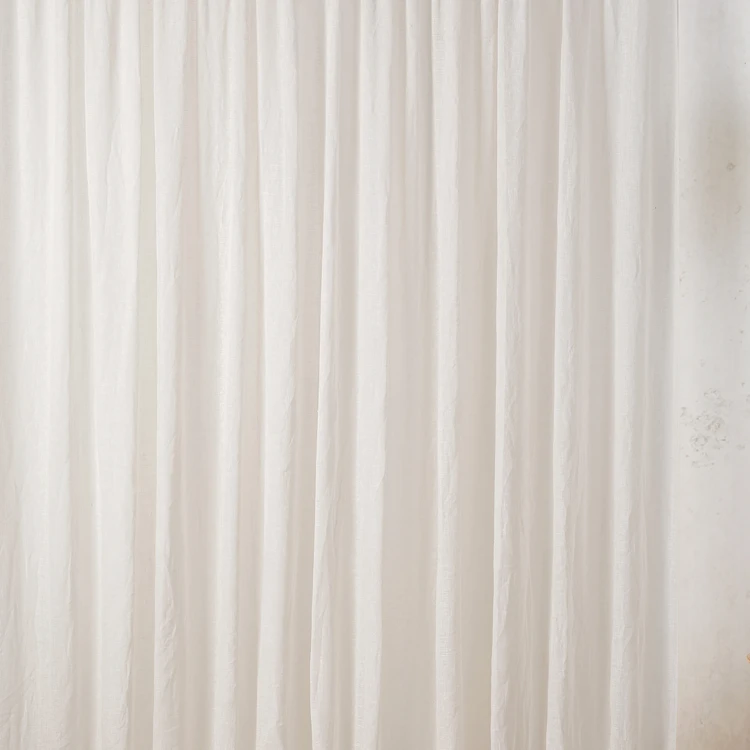 Tissu  plombé voile gaze poly-lin