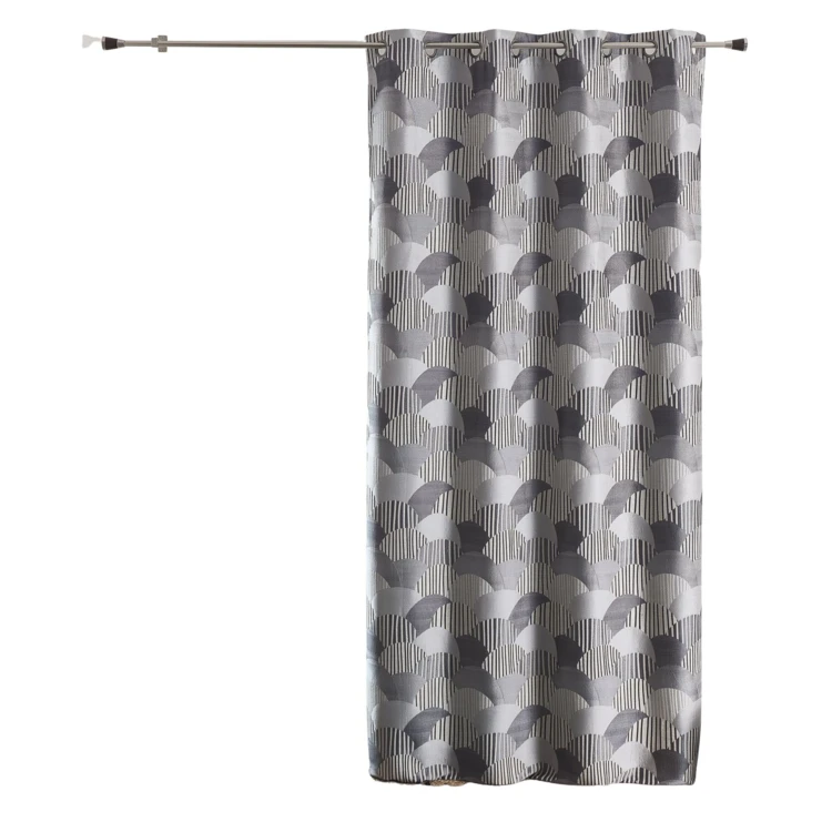 Cortina de estofos em jacquard arredondado