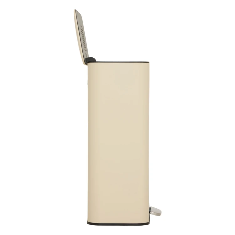Poubelle à pédale rectangulaire en métal avec filtre anti-odeurs 30 L