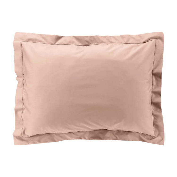 Taie d'oreiller volant plat 100% percale de coton