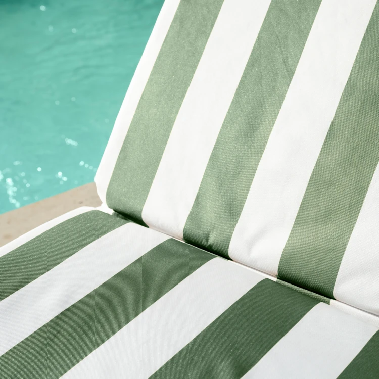 Colchão de espreguiçadeira às riscas amovível e impermeável ARCACHON