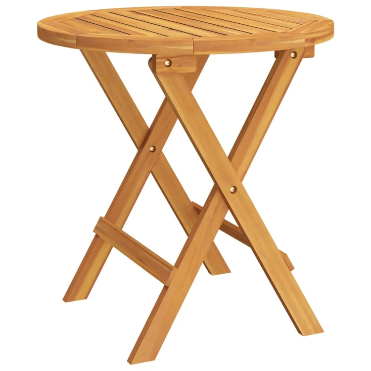 Table de bistro pliante ronde en bois