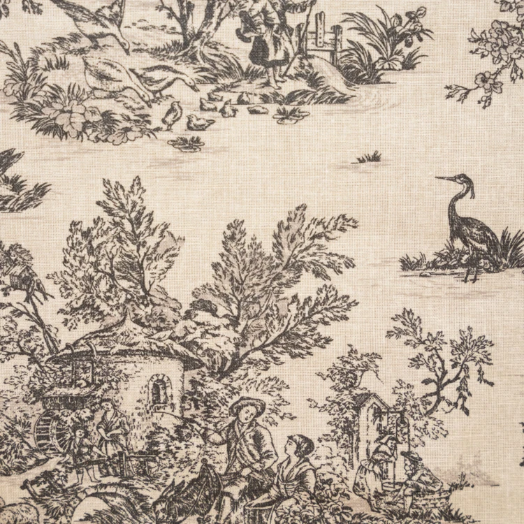 Nappe toile de Jouy rectangulaire plastifiée