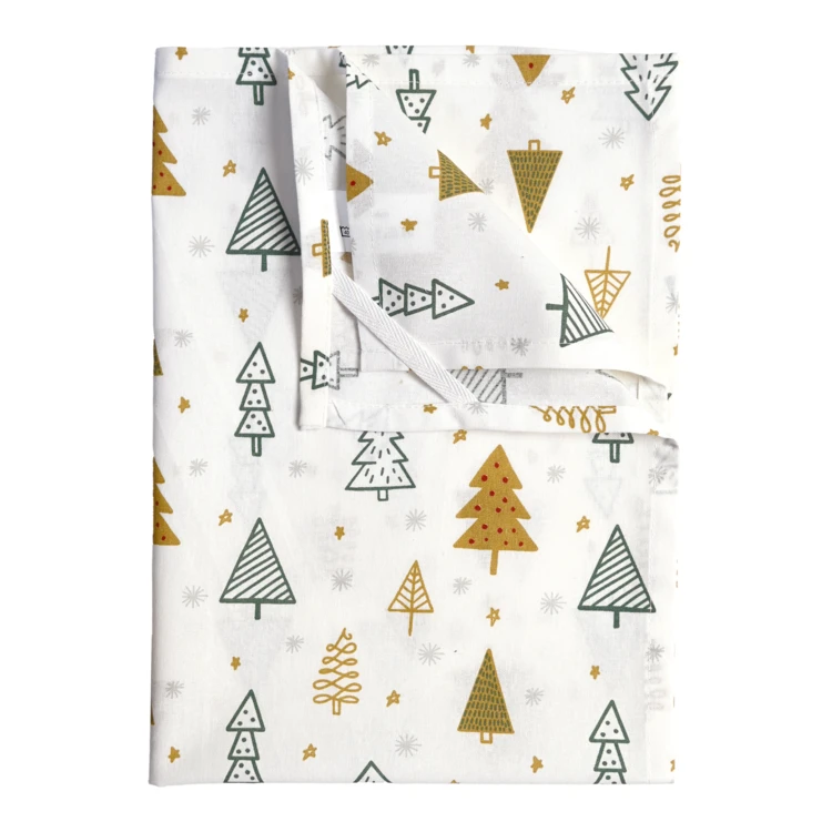 Torchons de cuisine motifs sapins en coton