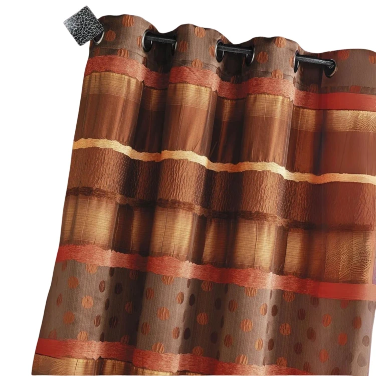 Rideau Jacquard Pois et Rayures