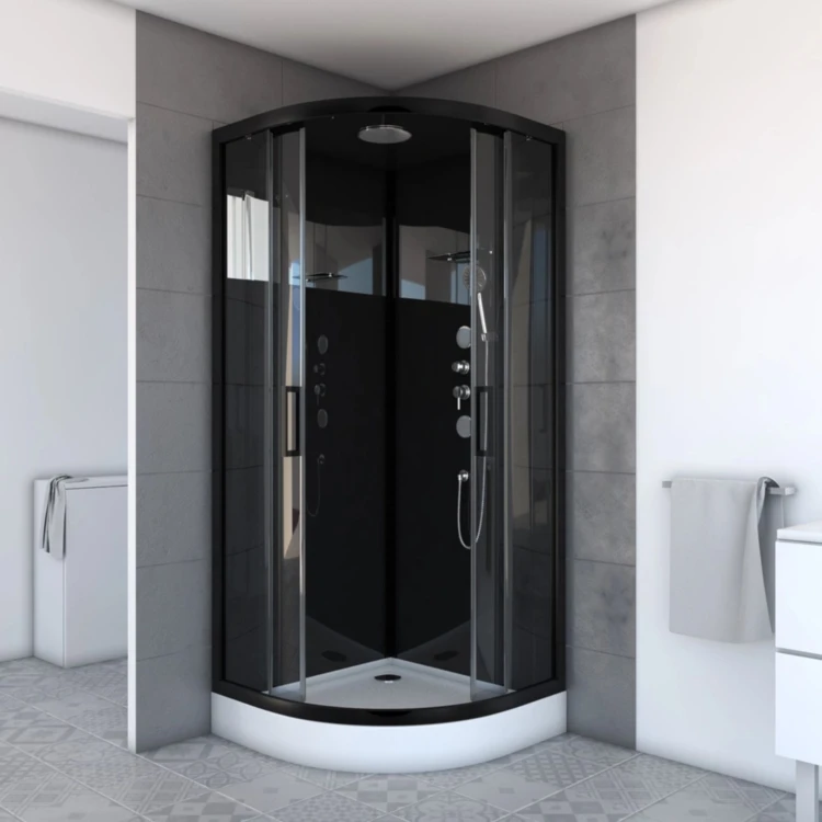 Cabine de Douche Black Mirror 2 Ronde