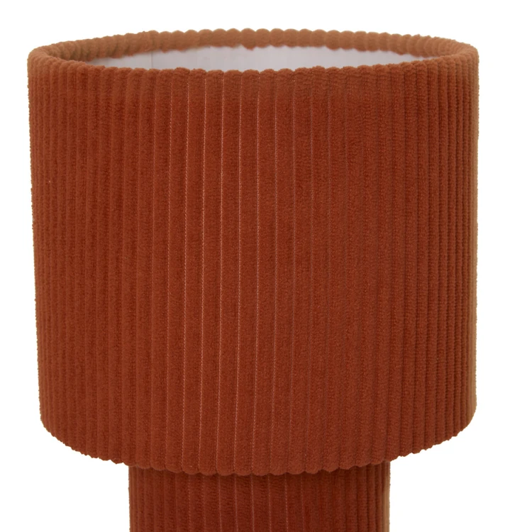 Lampada da tavolo in metallo a coste