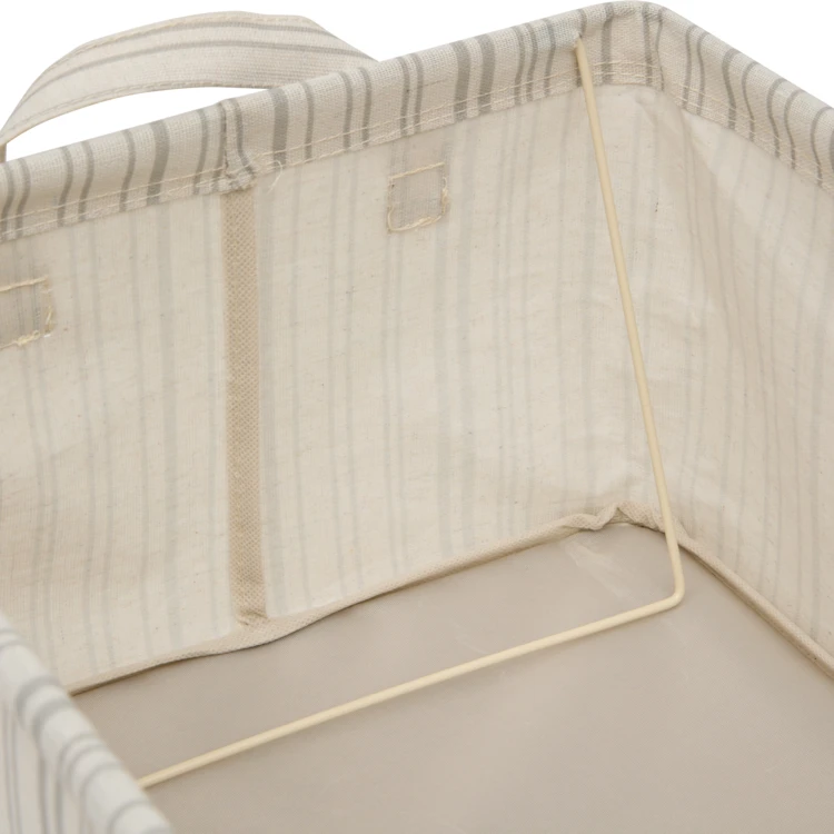 Panier de rangement en polyester avec cadre acier