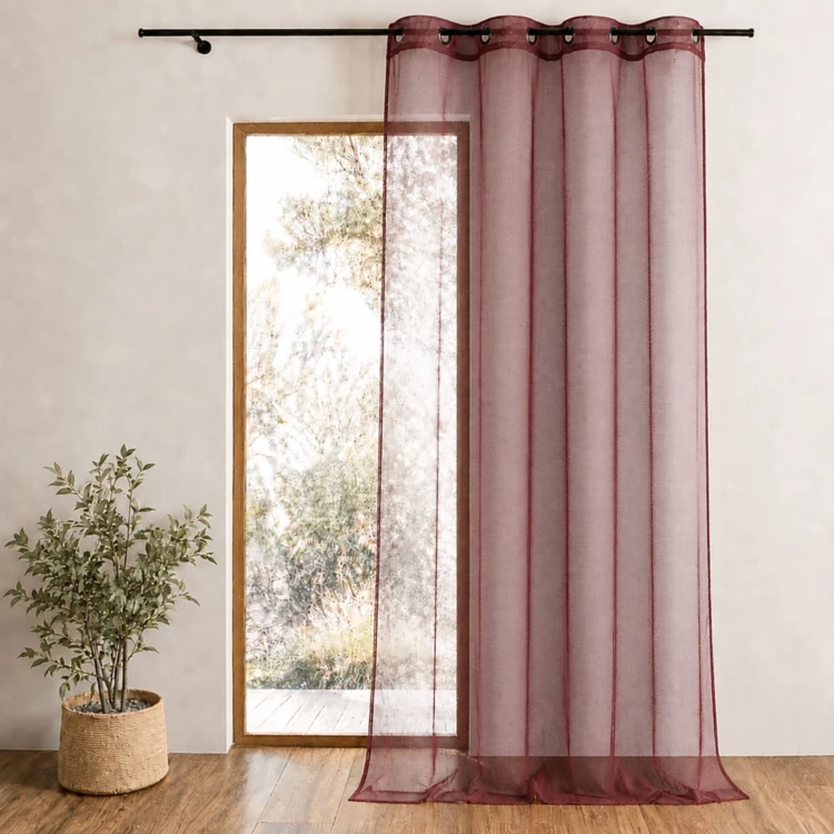 Voilage uni en maille filet