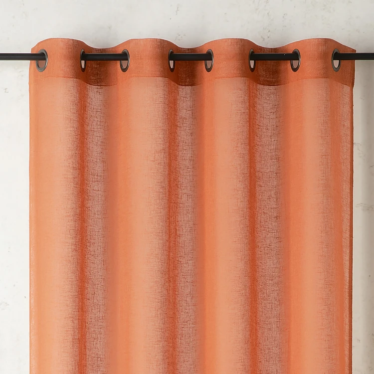 Voilage uni et tamisant en poly/lin