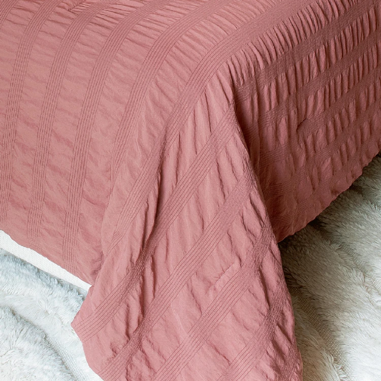 Jeté de lit Effet Seersucker