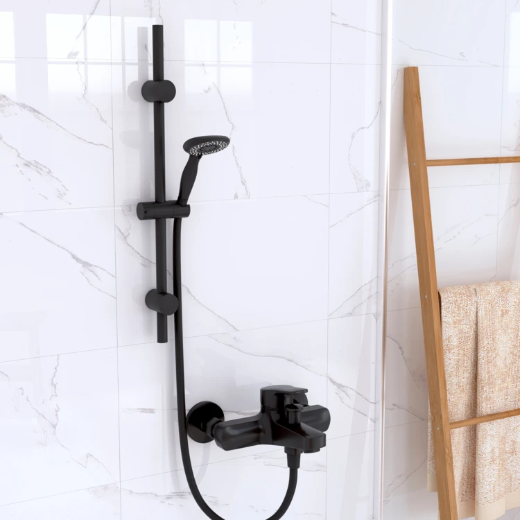 Colonne de douche 3 pièces avec pommeau et flexible extensible