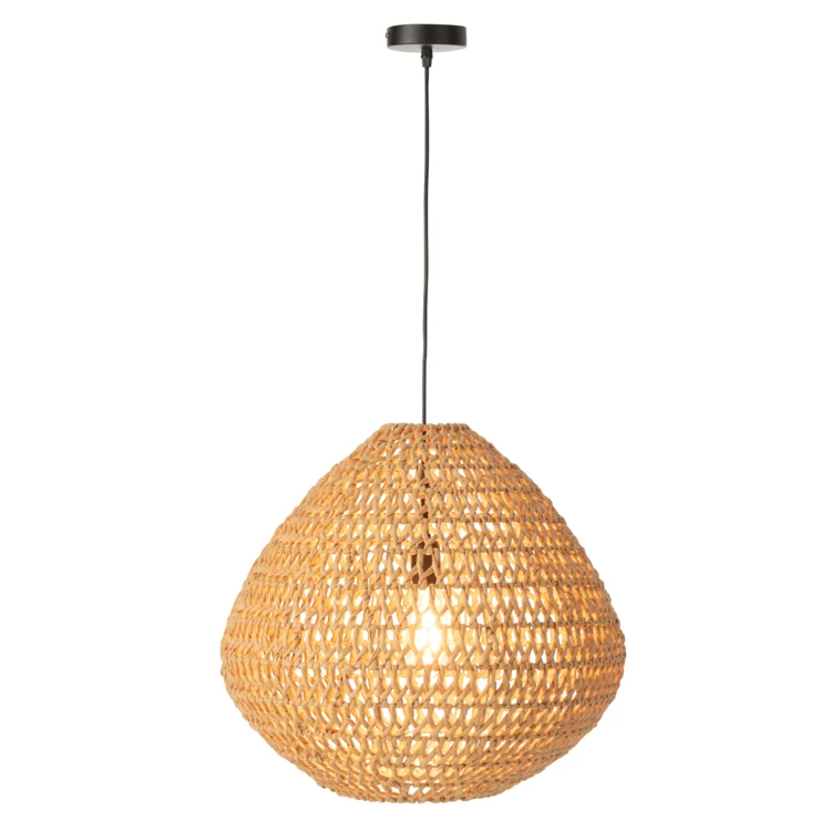 Suspension boule en fibres tressées