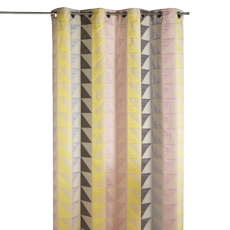 Rideau en jacquard imprimés triangulaires
