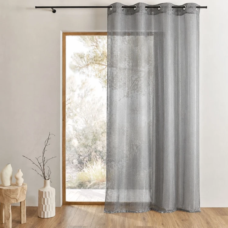 Voilage Organza fantaisie goutte métallique